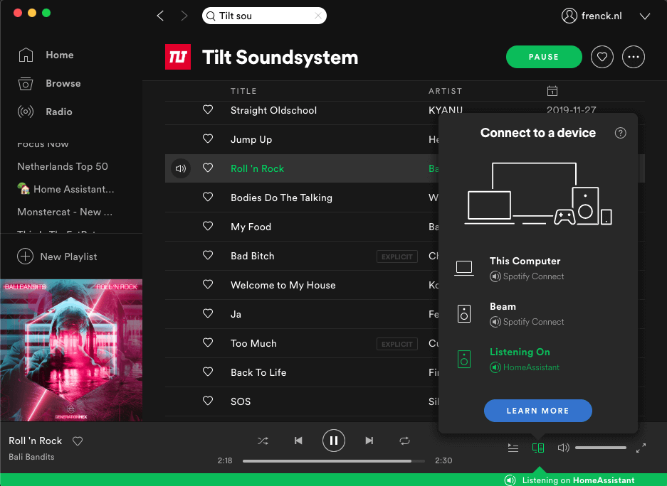 Spotify 应用播放到 Sonos