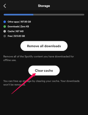 Como limpar o cache do Spotify no aplicativo iOS