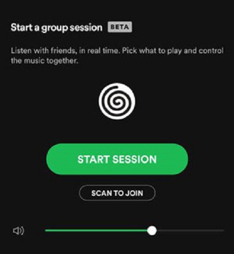 Sesión grupal de Spotify