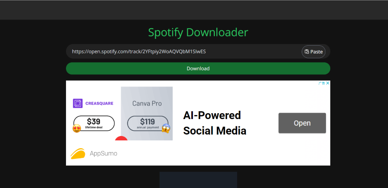 Baixar músicas do Spotify via SpotifyDown