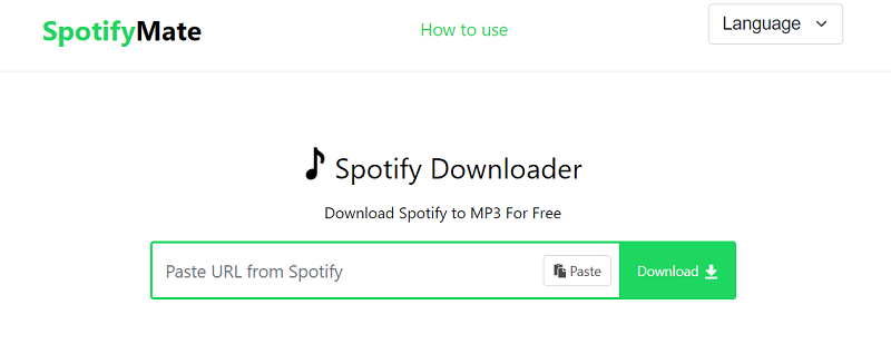 Downloader di SpotifyMate Spotify