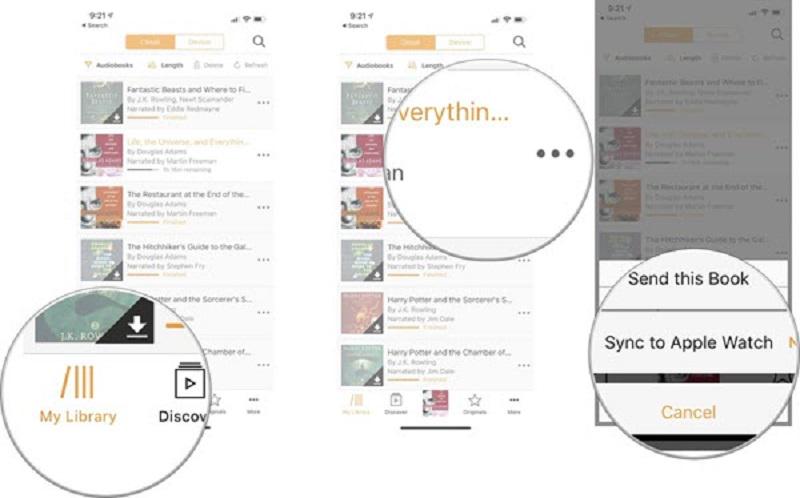 Синхронизация Audible Books с iPhone на Apple Watch