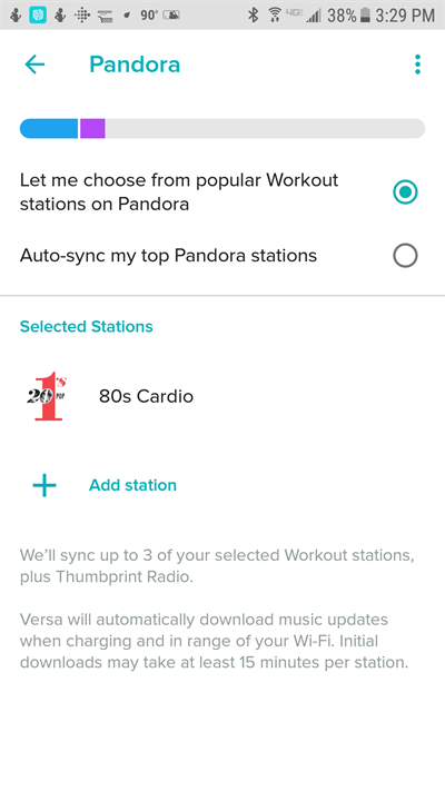 Синхронизируйте загрузки Pandora с Fitbit Ionic, чтобы наслаждаться оффлайн