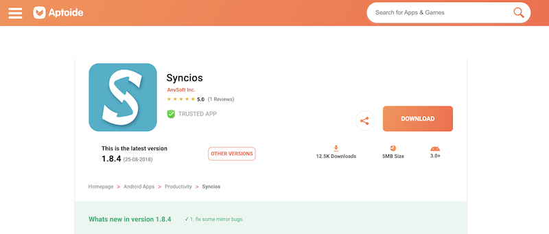 Gravador Syncios Spotify Android