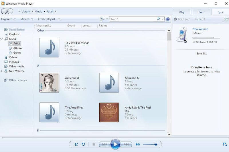 Transfira a Amazon Music comprada para o MP3 Player