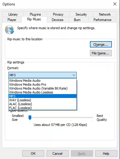 برنامج Windows Media Player AAC إلى MP3