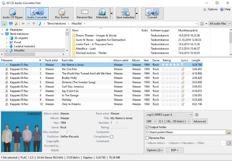 Interfaz de conversión de audio EZ CD Audio Converter