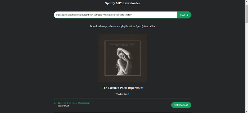Spotify MP3 下载器 下载歌曲